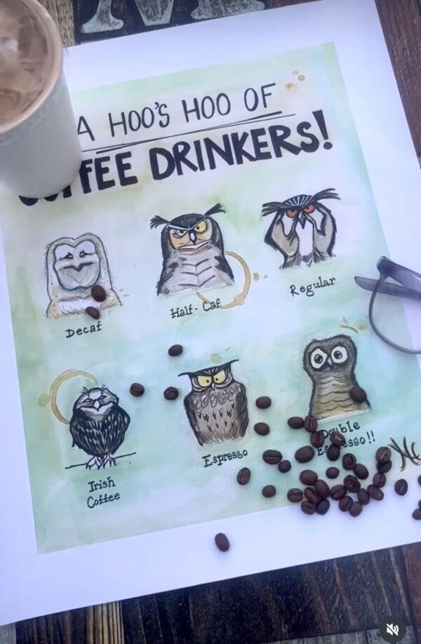 Hoo’s Hoo Owl – Hand-drawn Canvas Art Print