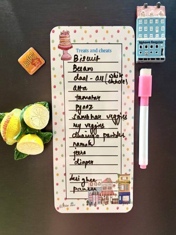 Treats and cheats grocery list